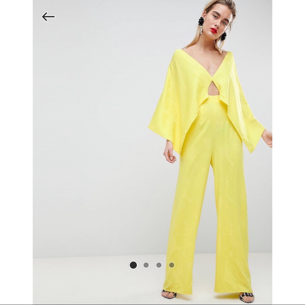 ASOS DESIGN Jumpsuit In Tropical Jacquard NWT